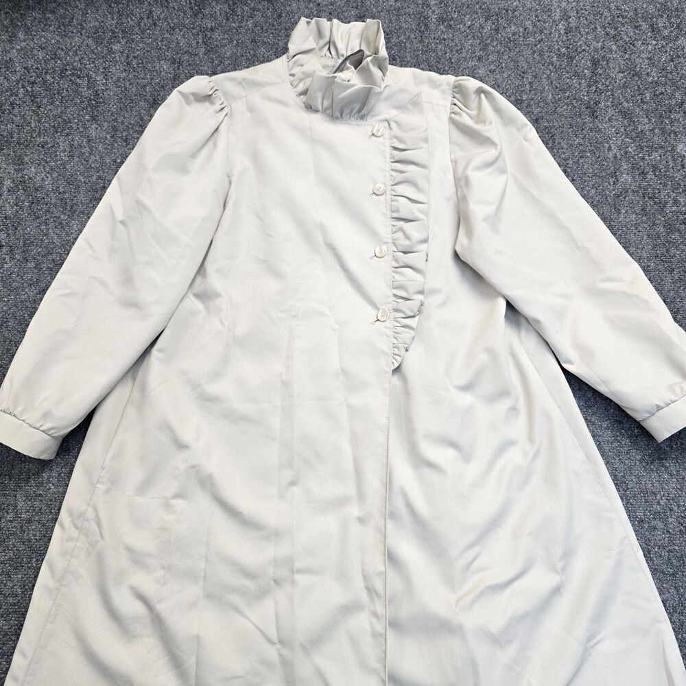 Vintage 60s 70s Misty Harbor Trench Coat 14P Puffy Gray Water Repellent Jacket